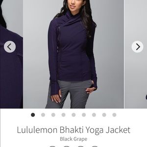 Lululemon Bhakti jacket in black grape
